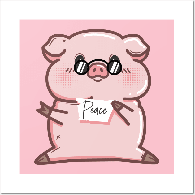 Peace Piggy Wall Art by InnerYou